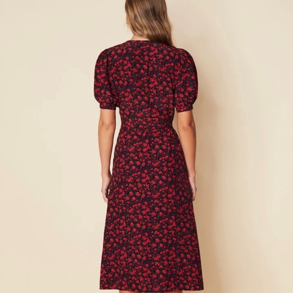 NWOT Sumaia Wrap Midi Dress Uma Floral Print - Picture 7 of 14
